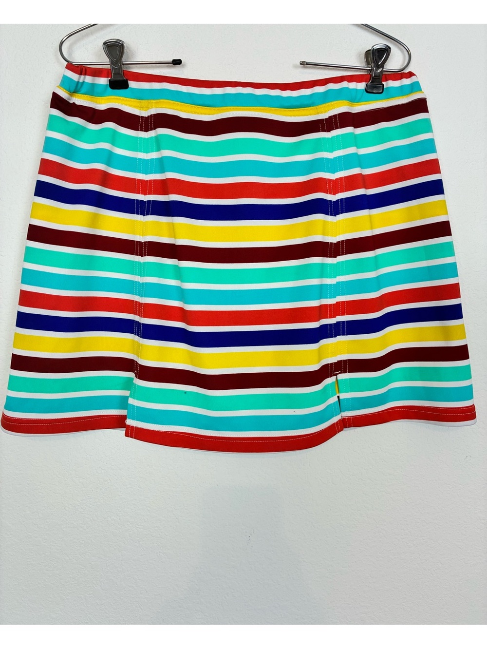 Caya Costa UV Protection Bright Multicolor Striped Sport Skort w/matching shorts